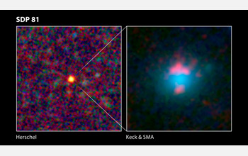 a warped and magnified galaxy discovered by the Herschel Space Observatory.