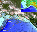 Location of current drilling sites on IODP Expedition 341, and previous drilling sites (inset).