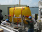 Autonomous underwater vehicle (AUV) Sentry is loaded onto the research vessel Endeavor.