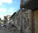 Photo showing damage in downtown Jacmel, Haiti, from the Jan. 12, 2010, earthquake.