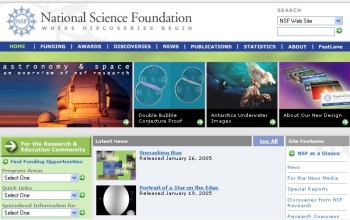 NSF's new home page