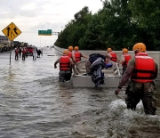 First responders from across the U.S. came to the rescue during floods from Harvey's rains.