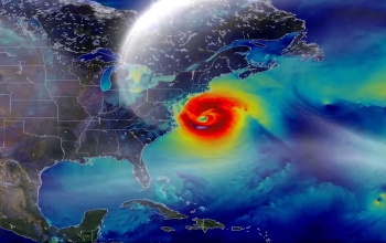 us map with hurricane sandy overlayed