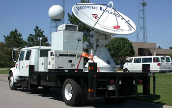 A "smart radar"satellite on a truck.