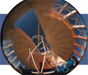 An 180-degree fisheye view of the Gemini North Telescope on Mauna Kea, Hawaii.