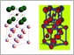 Illustration showing atomic structure of strontium titanite and silicon.