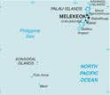 Mapa das Ilhas Palau.