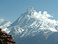Photo of mountain peak, Machupuchare in the Himalaya in central Nepal