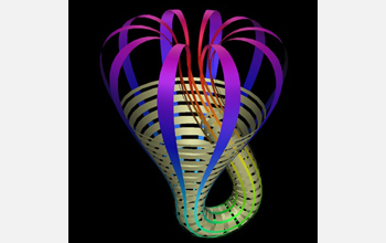 a klein bottle with bands removed to show the interior connection.