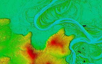 A digital elevation model of the 425-mile-long Koyukuk River.
