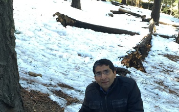 Mukesh Kumar in snowy forest