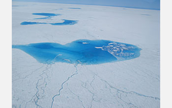 Photo of Greenland surface lake