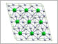 Image of hypothetical metallic crystal cells composed of one lithium atom and six hydrogen atoms.