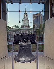 The Liberty Bell in the Liberty Bell Center.