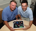 MIT Researchers Edwin Thomas and Joseph Walish with their gel.