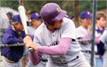 Baseball player at bat