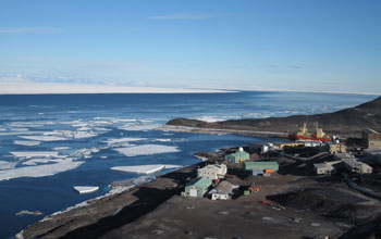 View of McMurdo Station, Antarctica.