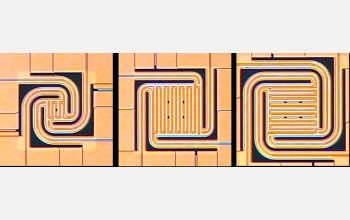 The image depicts microhotplates crafted of silicon carbide.