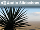 Photo of desert landscape and the words Audio Slideshow
