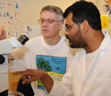 Photo of Walter Leal, professor of entomology, and Zain Syed, postdoctoral researcher.