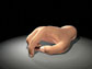 Animation of a human finger performing a rubbing task requiring fingertip motion control and force.