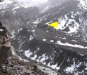 The lahar channel is pictured, just before the geologic event in New Zealand.