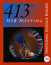 Cover of NSB's Board Book, Feb. 3-4, 2010 meeting with a view of Gemini North telescope, Hawaii.