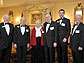 Photo of NSB Chrm. Steven Beering and NSF Director Arden Bement posing with 2009 award recipients.