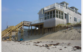 Photo of barrier beach, Springhill Beach, in Massachusetts.