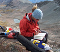 Photo of geologists taking samples from New Zealand's Irishman Basin.