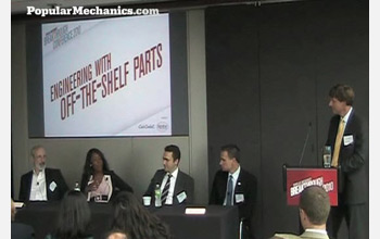 Popular Mechanics contributing editor Logan Ward with discussion panel.