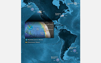 Illustration showing the geographic locations of the OOI components.