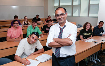 professor Autar Kaw with students