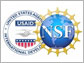 Overlapping NSF and USAID logos with text.