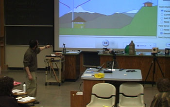 Professor Steve Pollock uses the PhET Radio Waves and Electromagnetic Fields simulation.