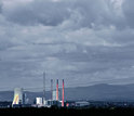 power plant and electrical pole