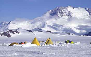 A group of Scott tents pitched