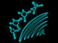 Photo showing a petri dish swabbed with a culture of bioluminiscent marine bacteria.