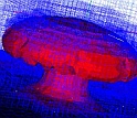 Computational simulation that depicts a rising temperature plume within the Earth's mantle.