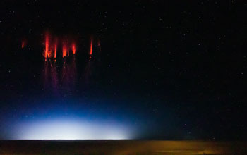 A sky with red sprites