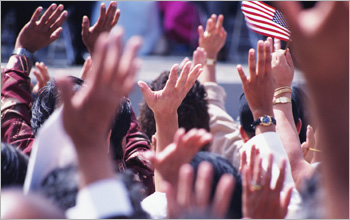 Waving hands