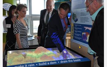 Sen. Patrick Leahy (Vt.) and Robert Kennedy Jr. with AR sandbox