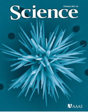 Cover of the October 15, 2010 issue of the journal Science.