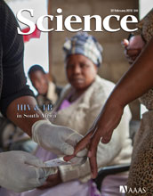 cover of the journal Science showing an African woman