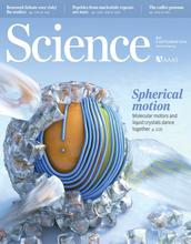 cover of the sept. 5 2014 journal science