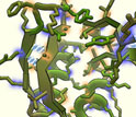 Screen capture from the Foldit game which tackles the problem of protein folding.