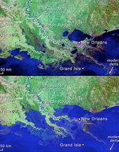 Louisiana's coast is underwater in this simulation of rising seas.