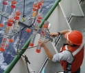 Oceanographic instrumentation like these particle traps were used to collect samples.