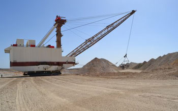 Photo of a phosphorus mine in Morocco.