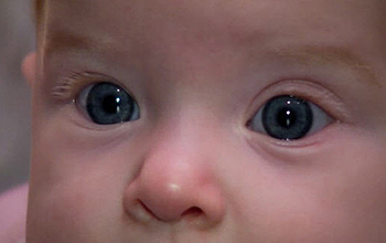 Close up of baby's eyes